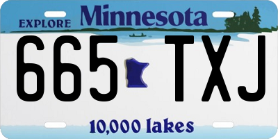 MN license plate 665TXJ