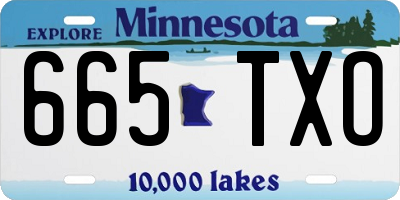 MN license plate 665TXO