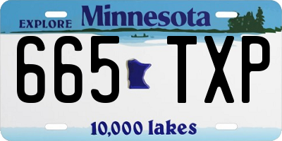MN license plate 665TXP