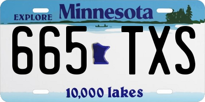 MN license plate 665TXS