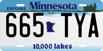 MN license plate 665TYA