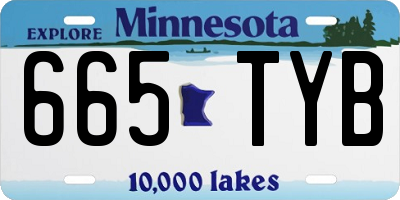 MN license plate 665TYB