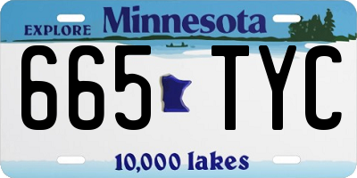 MN license plate 665TYC