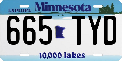 MN license plate 665TYD