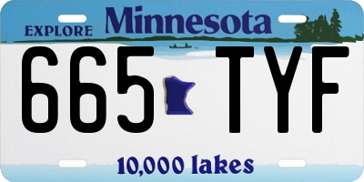 MN license plate 665TYF