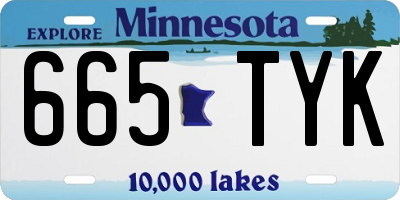 MN license plate 665TYK