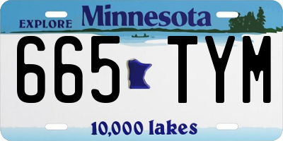 MN license plate 665TYM