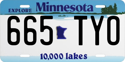 MN license plate 665TYO