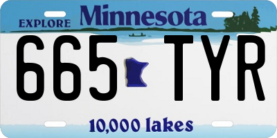 MN license plate 665TYR