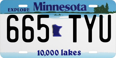 MN license plate 665TYU