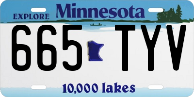MN license plate 665TYV