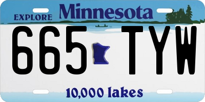MN license plate 665TYW