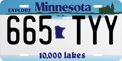 MN license plate 665TYY