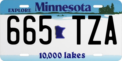 MN license plate 665TZA