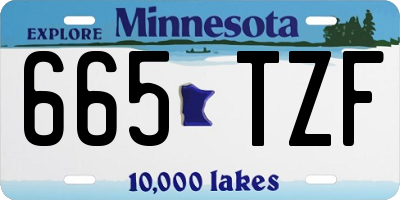 MN license plate 665TZF