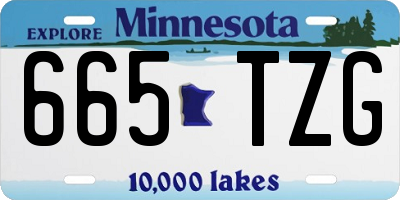 MN license plate 665TZG