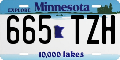MN license plate 665TZH