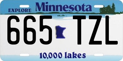 MN license plate 665TZL