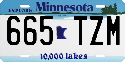 MN license plate 665TZM