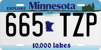 MN license plate 665TZP