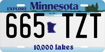 MN license plate 665TZT