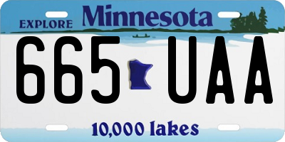 MN license plate 665UAA