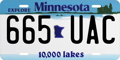 MN license plate 665UAC
