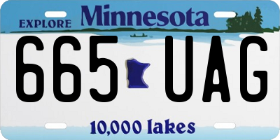 MN license plate 665UAG