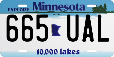 MN license plate 665UAL