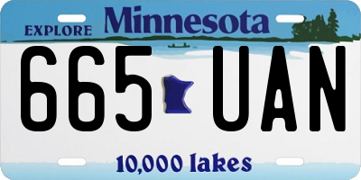 MN license plate 665UAN