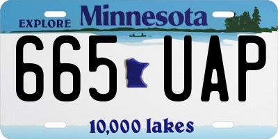 MN license plate 665UAP