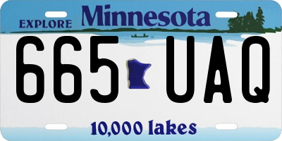 MN license plate 665UAQ