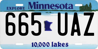 MN license plate 665UAZ