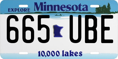 MN license plate 665UBE