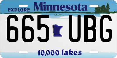 MN license plate 665UBG