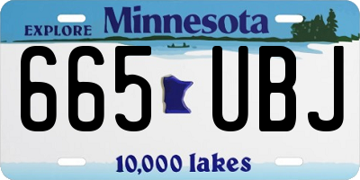 MN license plate 665UBJ