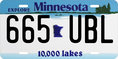 MN license plate 665UBL