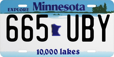 MN license plate 665UBY