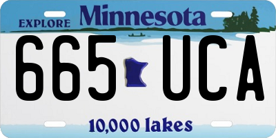 MN license plate 665UCA