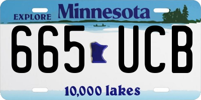 MN license plate 665UCB