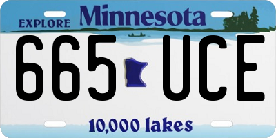 MN license plate 665UCE