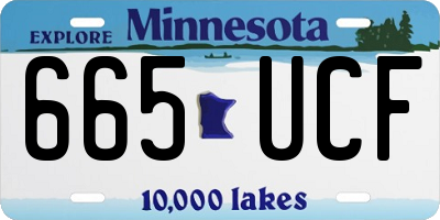 MN license plate 665UCF