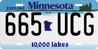 MN license plate 665UCG