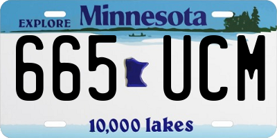 MN license plate 665UCM