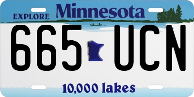MN license plate 665UCN