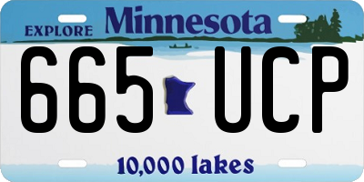 MN license plate 665UCP