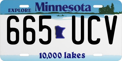 MN license plate 665UCV