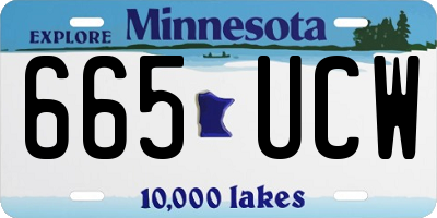 MN license plate 665UCW