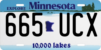 MN license plate 665UCX