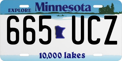 MN license plate 665UCZ